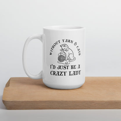 Cats & Yarn Mug 15 oz