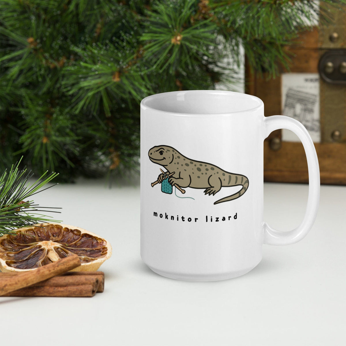 Moknitor Lizard Mug 15 oz