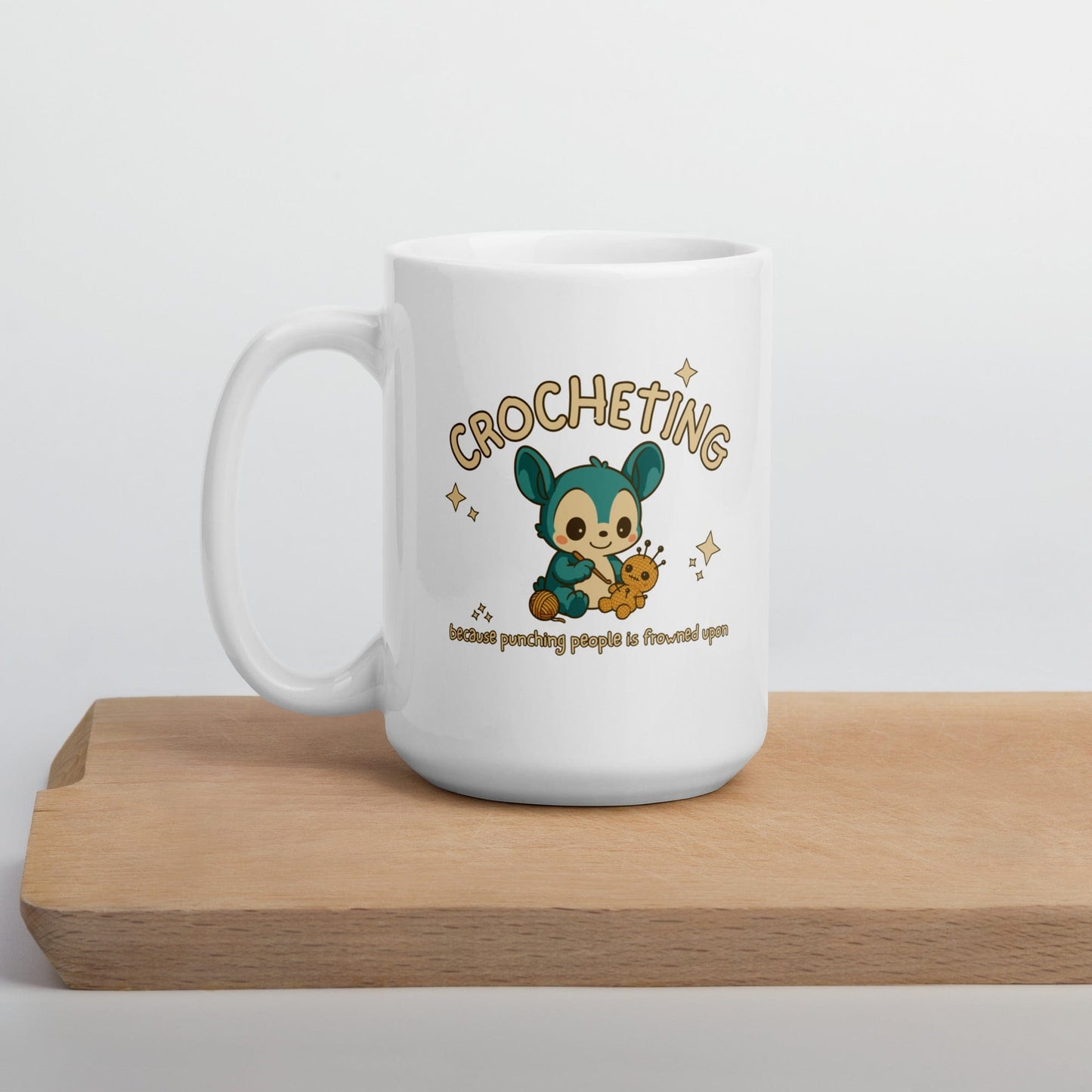 Punching People Is Frowned Upon Mug 15 oz