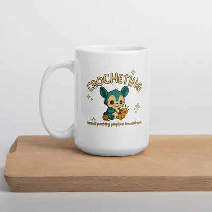 Punching People Is Frowned Upon Mug 15 oz