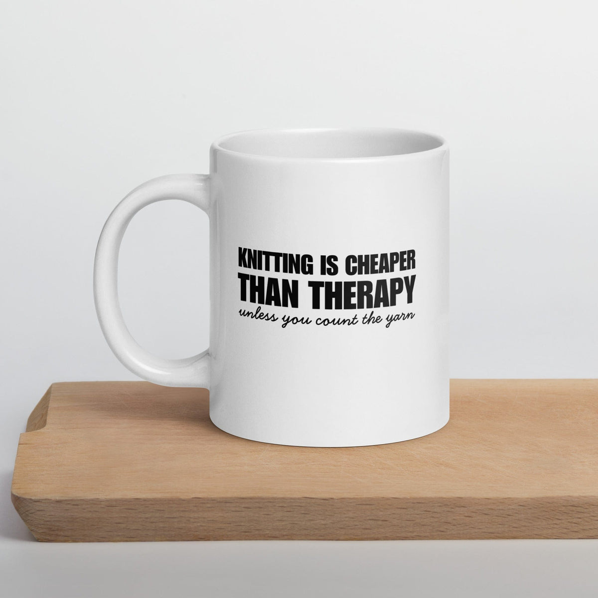 Knitting is Cheaper Mug 20 oz