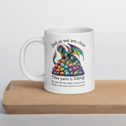 Yarn Dragon with slogan Mug 20 oz