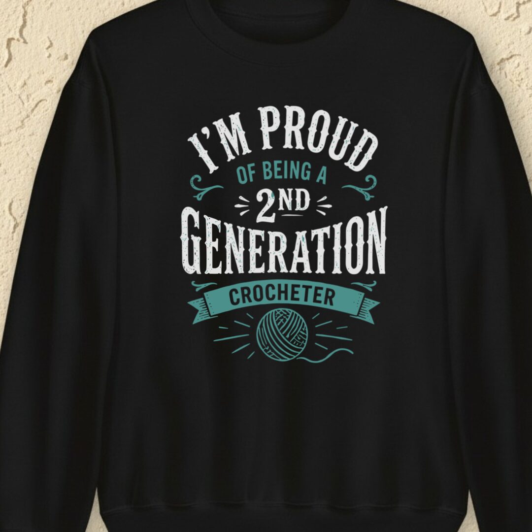 2nd Gen Crocheter Black Sweatshirt.jpg