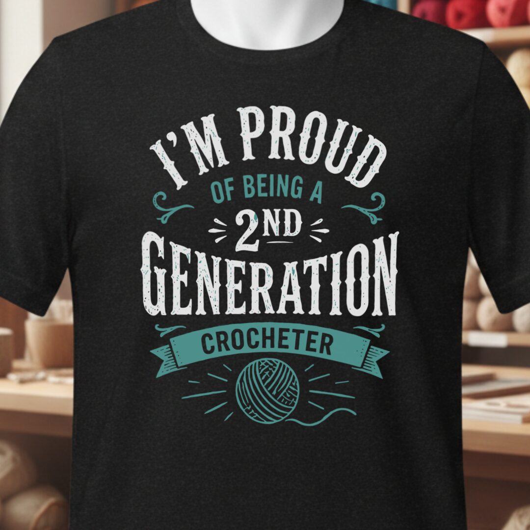 2nd Gen Crocheter T-Shirt Black t-shirt