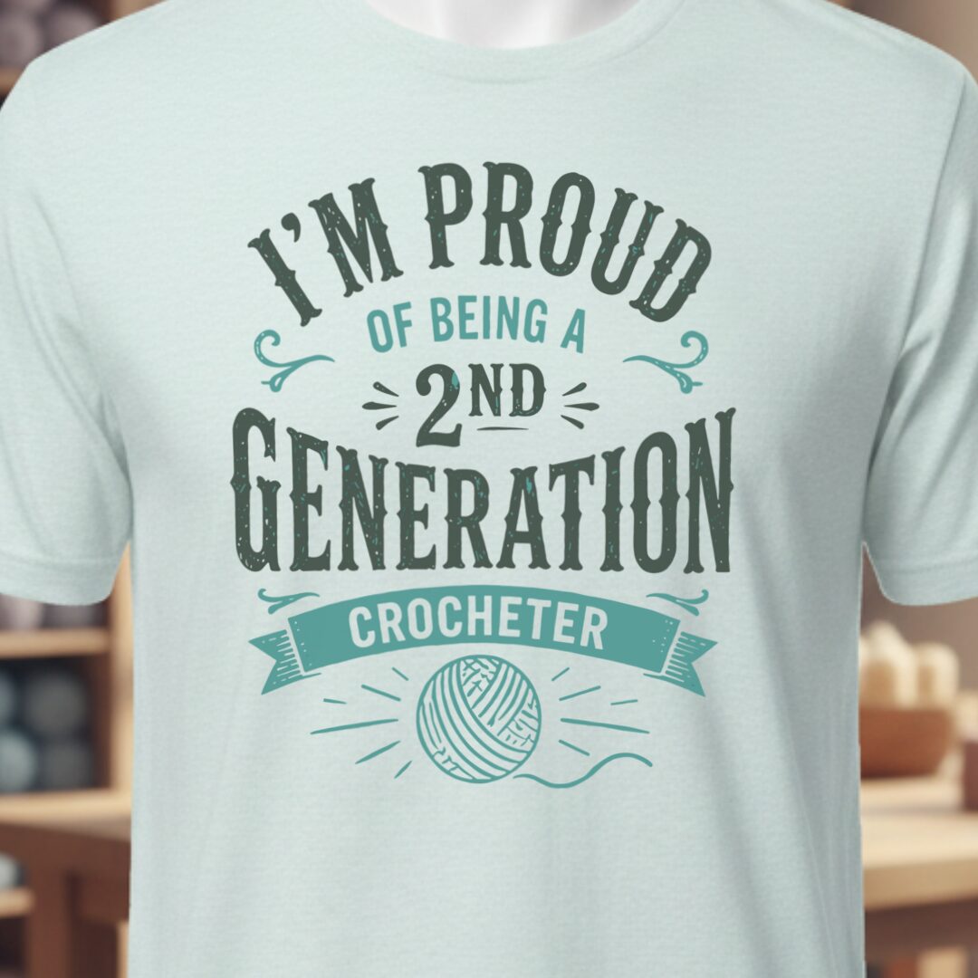 2nd Gen Crocheter T-Shirt Ice Blue t-shirt