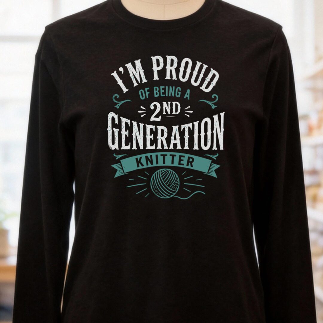 2nd Gen Knitter Long Sleeve Tee Black t-shirt