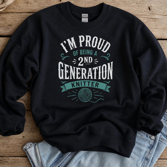 2nd Gen Knitter Sweatshirt Black t-shirt