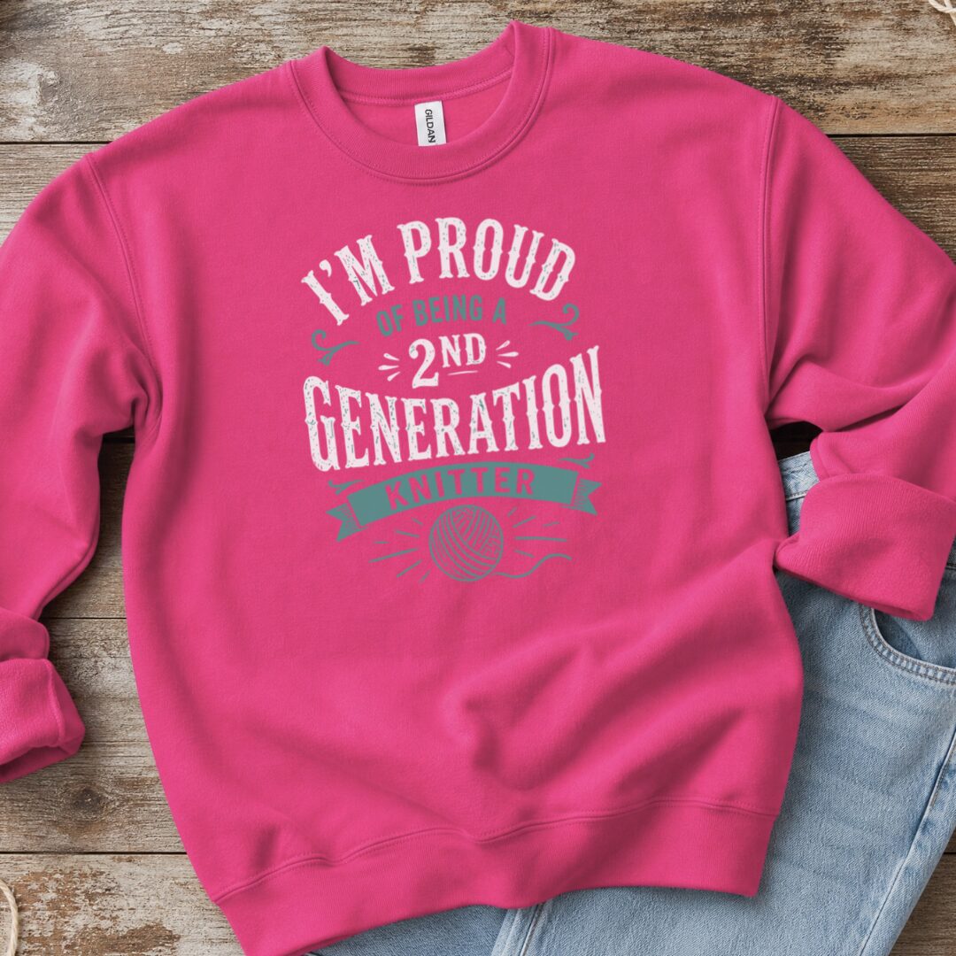 2nd Gen Knitter Sweatshirt Bright Pink t-shirt