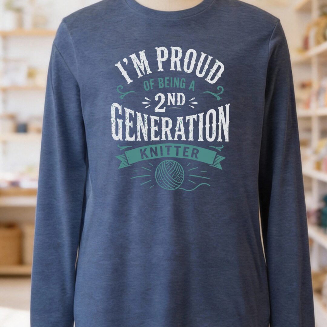 2nd Gen Knitter Long Sleeve Tee Navy t-shirt