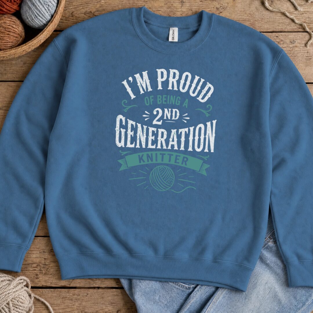 2nd Gen Knitter Sweatshirt Indigo Blue t-shirt