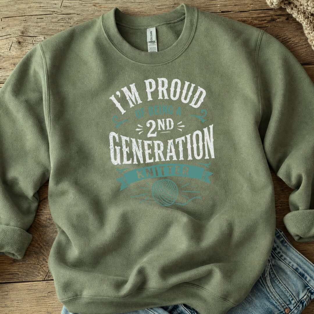 2nd Gen Knitter Sweatshirt Military Green t-shirt