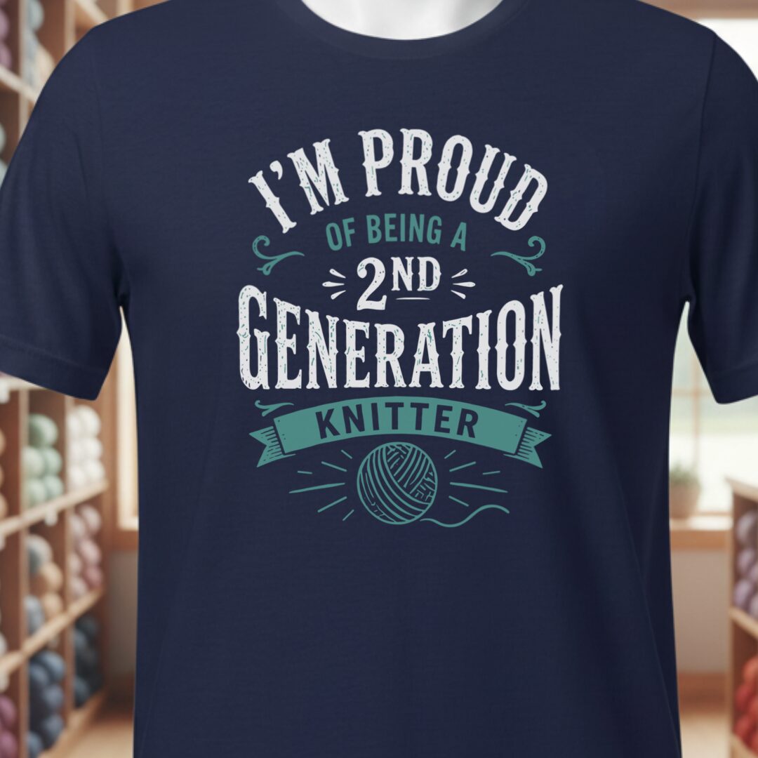 2nd Gen Knitter T-Shirt Navy t-shirt