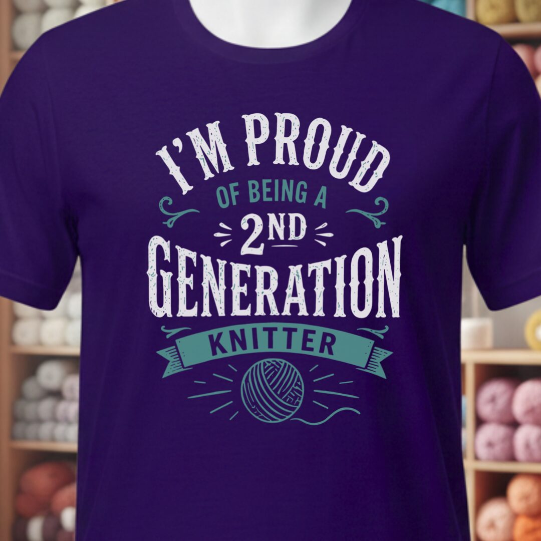 2nd Gen Knitter T-Shirt Purple t-shirt
