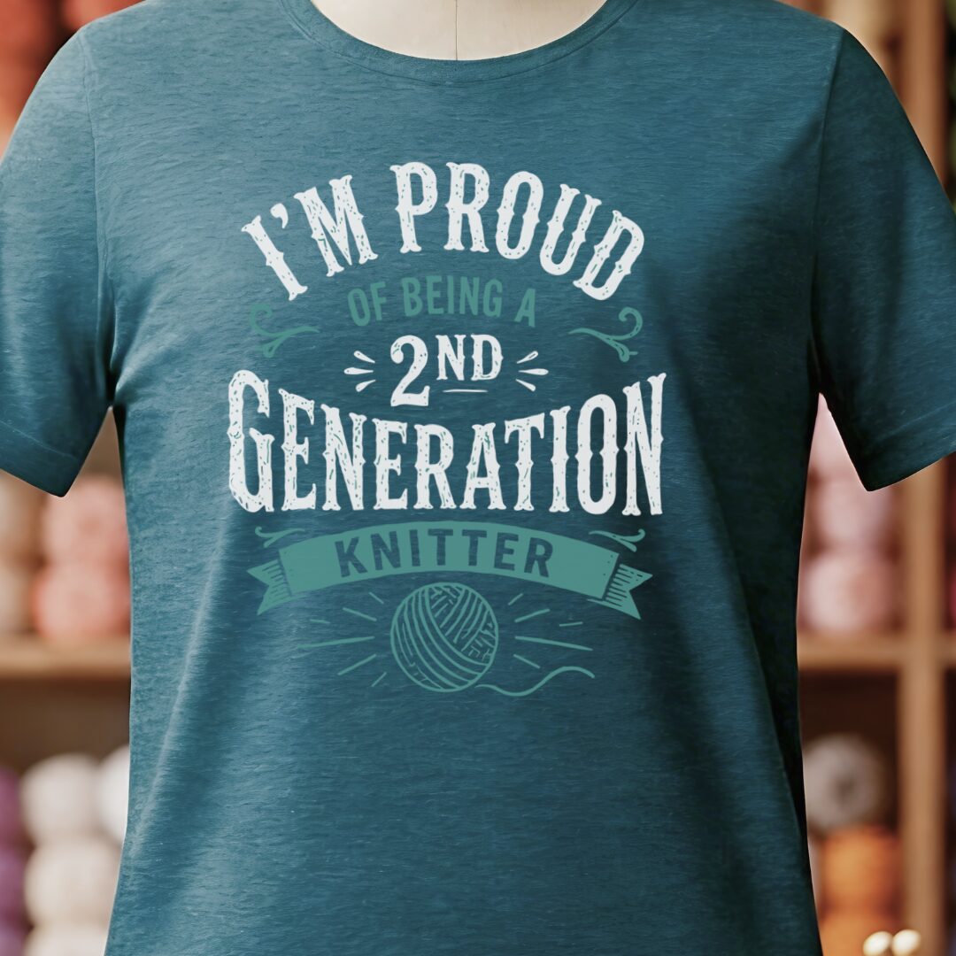 2nd Gen Knitter T-Shirt Teal Blue t-shirt