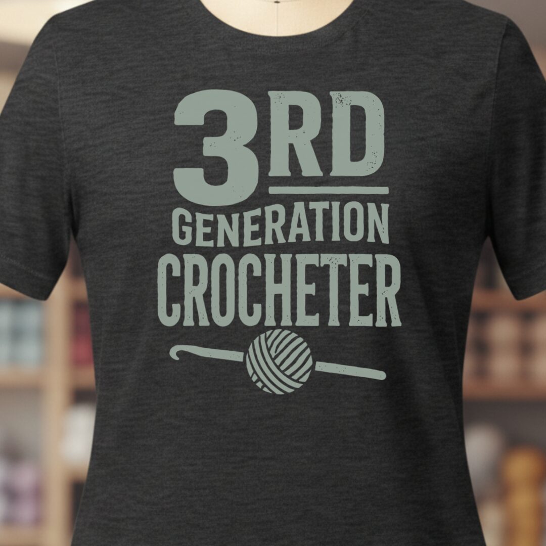 3rd Gen Crocheter T-Shirt Dark Grey t-shirt