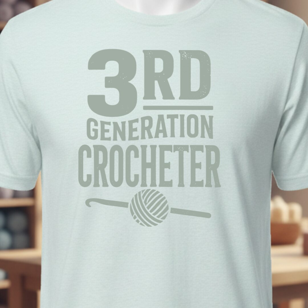 3rd Gen Crocheter T-Shirt Ice Blue t-shirt