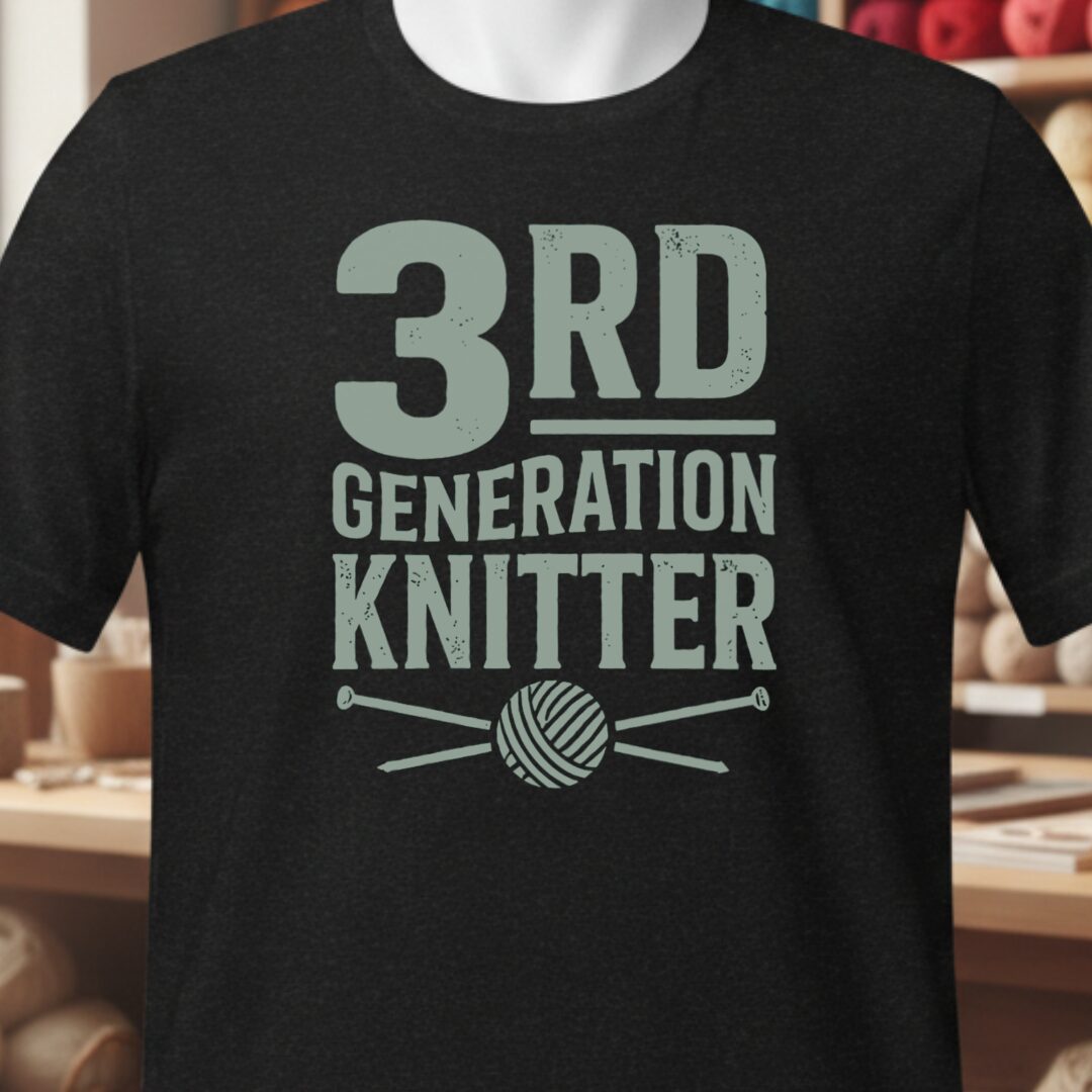 3rd Gen Knitter T-Shirt Black t-shirt
