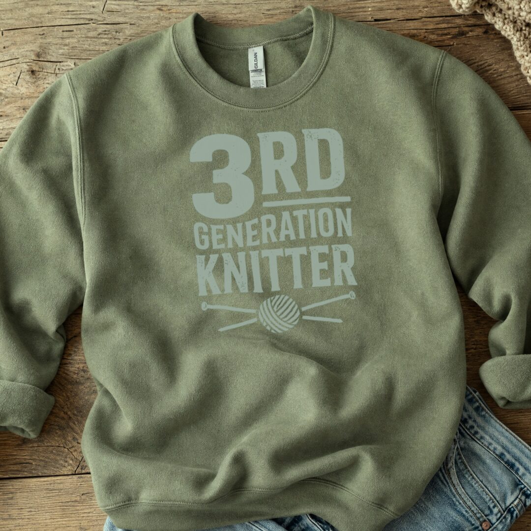 3rd Gen Knitter Sweatshirt Military Green t-shirt