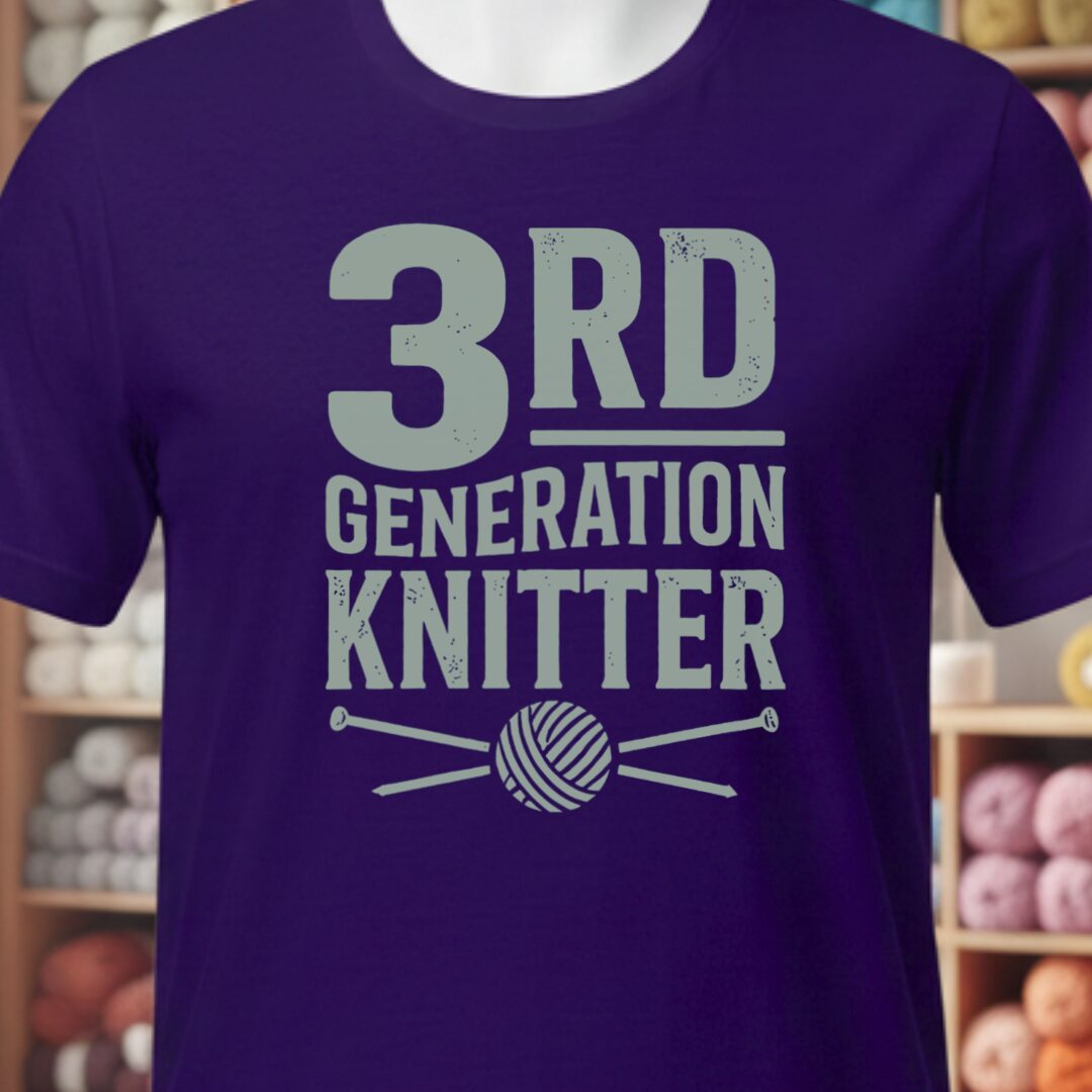 3rd Gen Knitter Purple T-Shirt.jpg