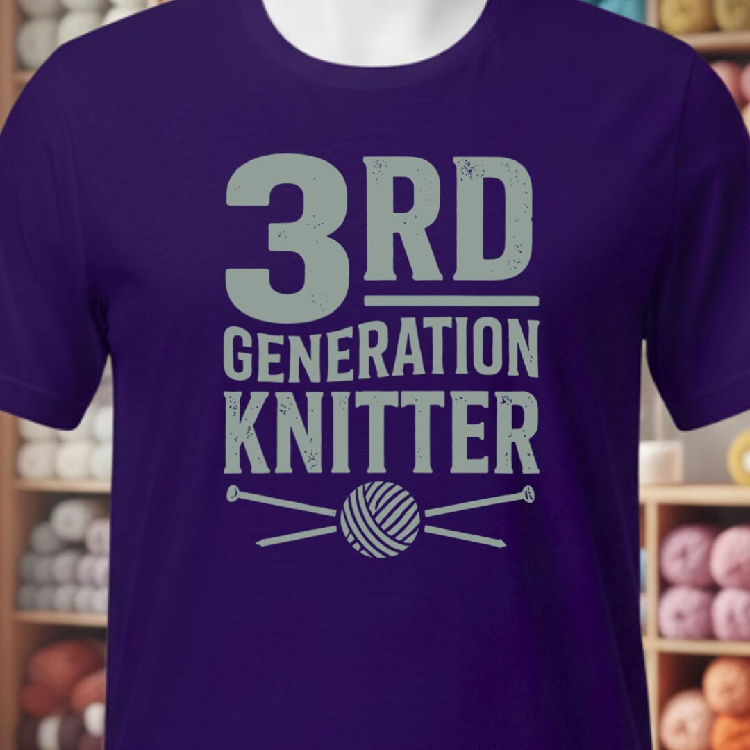 3rd Gen Knitter T-Shirt Purple t-shirt
