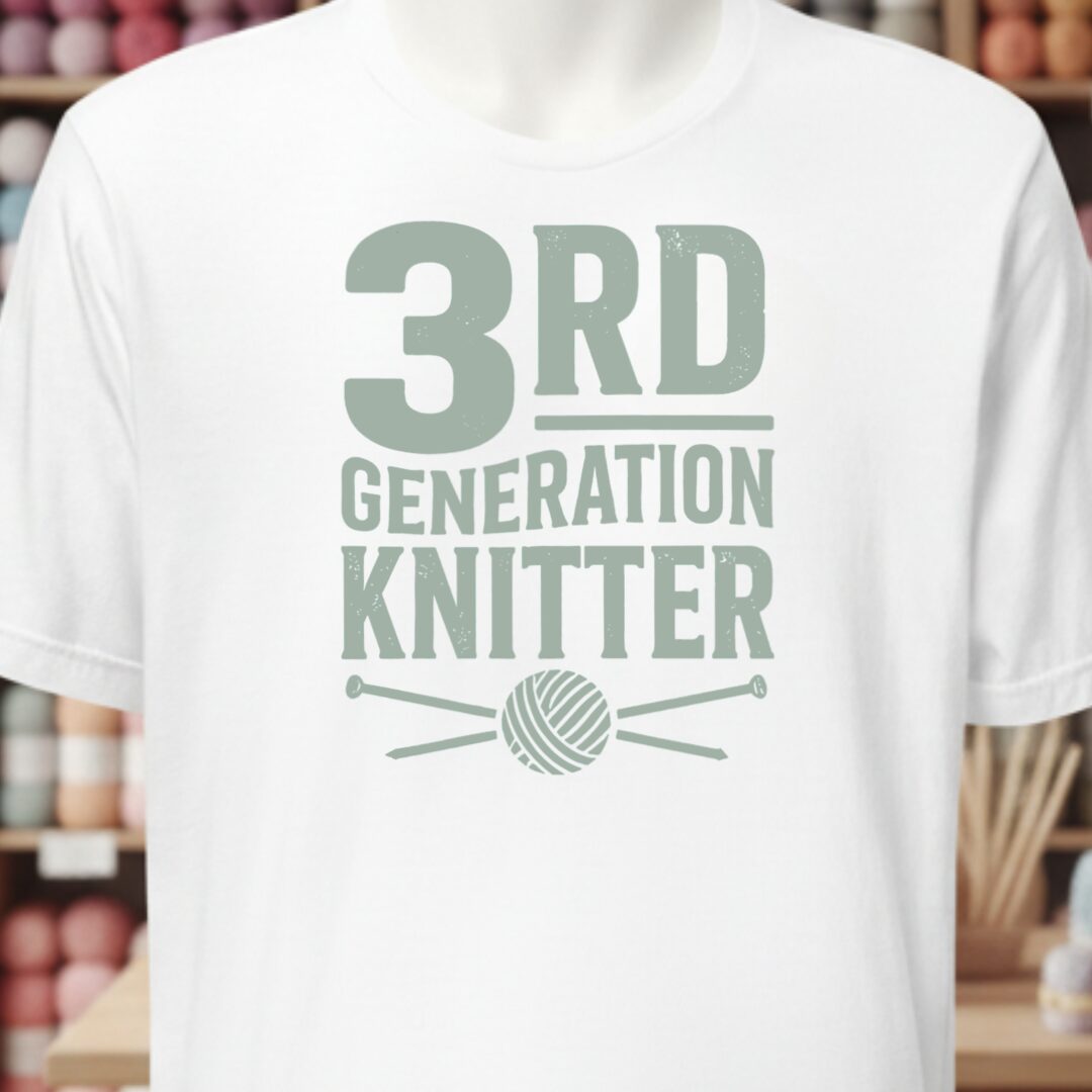 3rd Gen Knitter T-Shirt White t-shirt