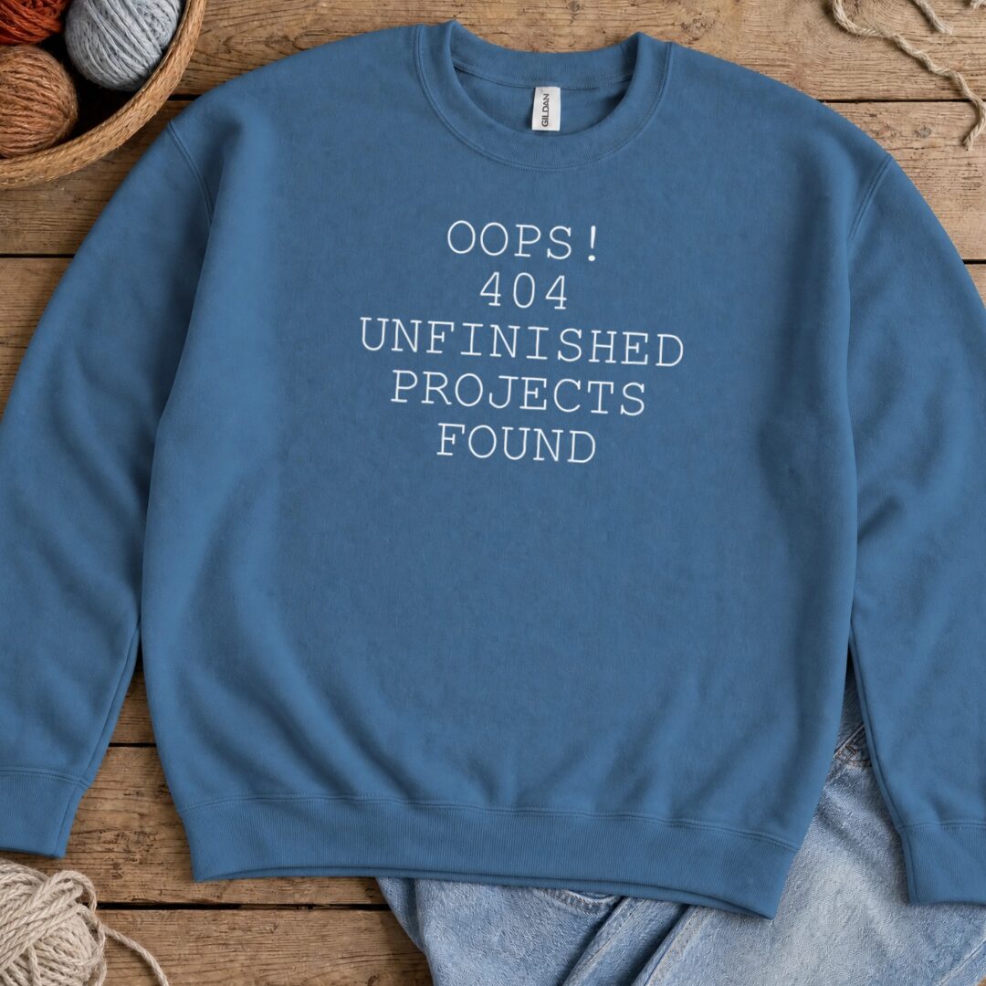 404 Error Sweatshirt Indigo Blue t-shirt