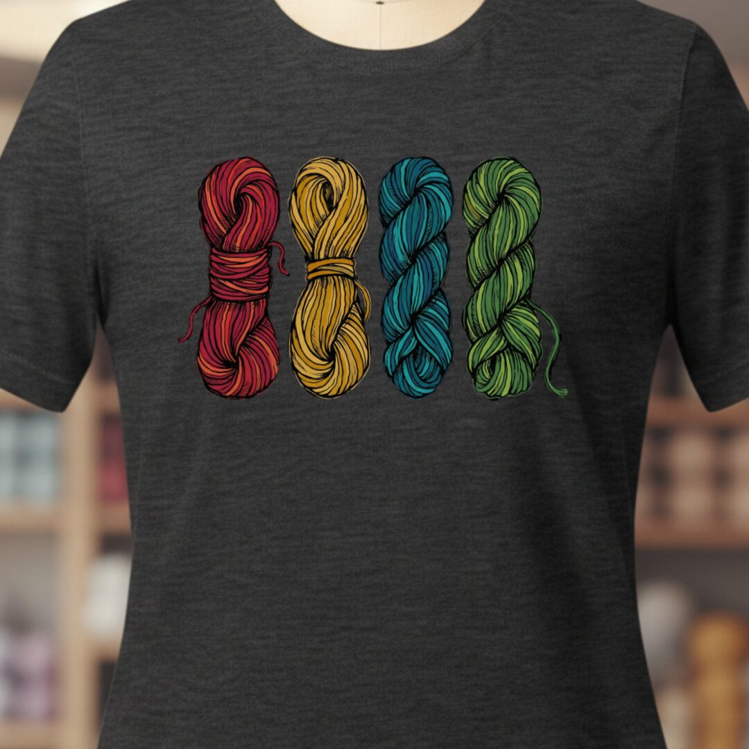 4 Sketched Skeins T-Shirt Dark Grey t-shirt