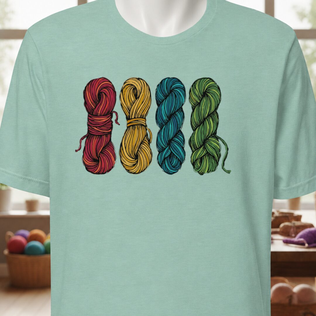 4 Sketched Skeins T-Shirt Sea Breeze t-shirt