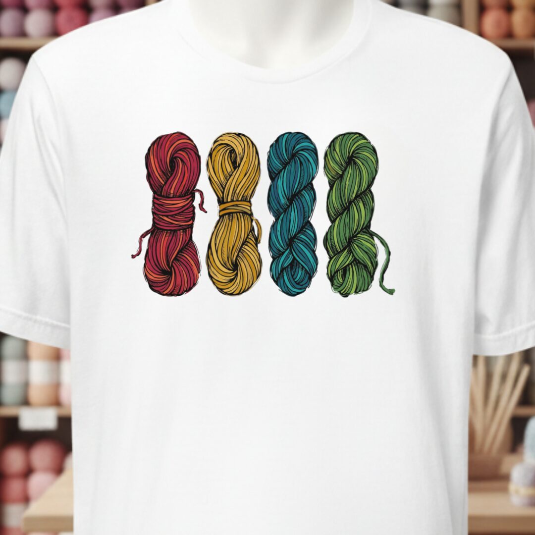 4 Sketched Skeins T-Shirt White t-shirt