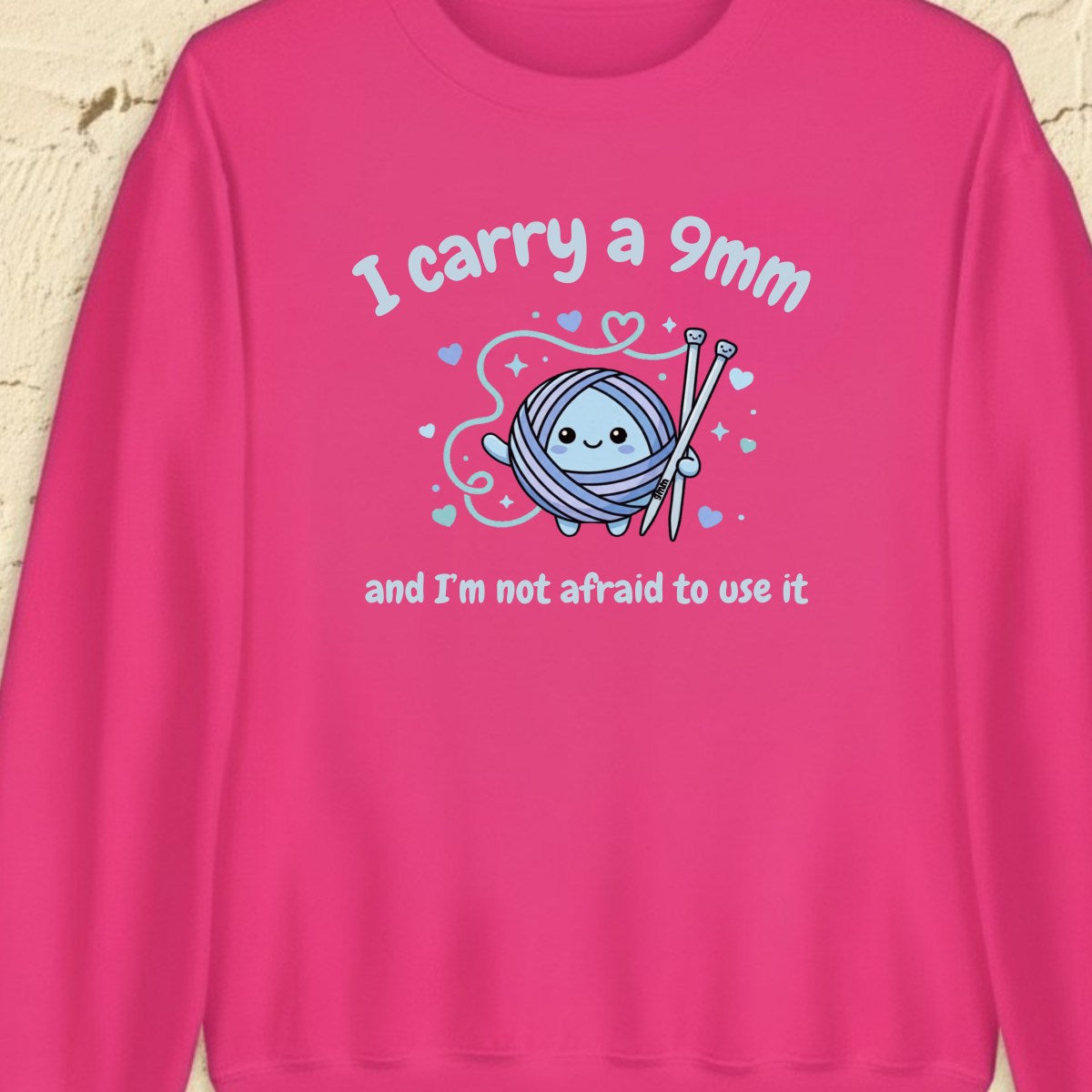 9mm Knitter Bright Pink Sweatshirt.jpg