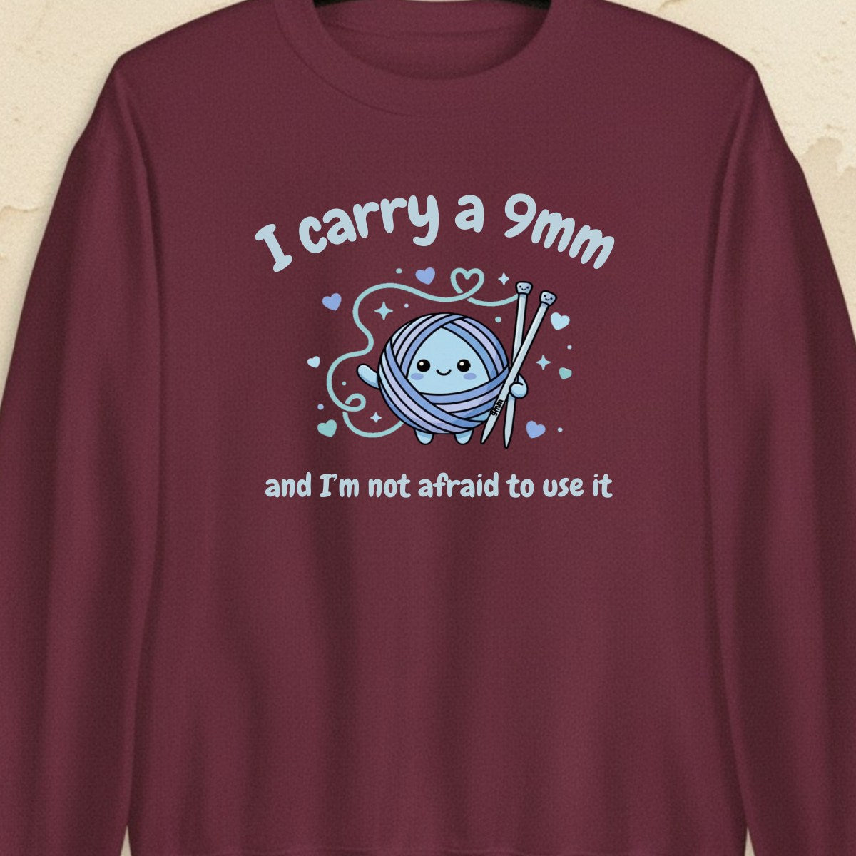 9mm Knitter Maroon Sweatshirt.jpg