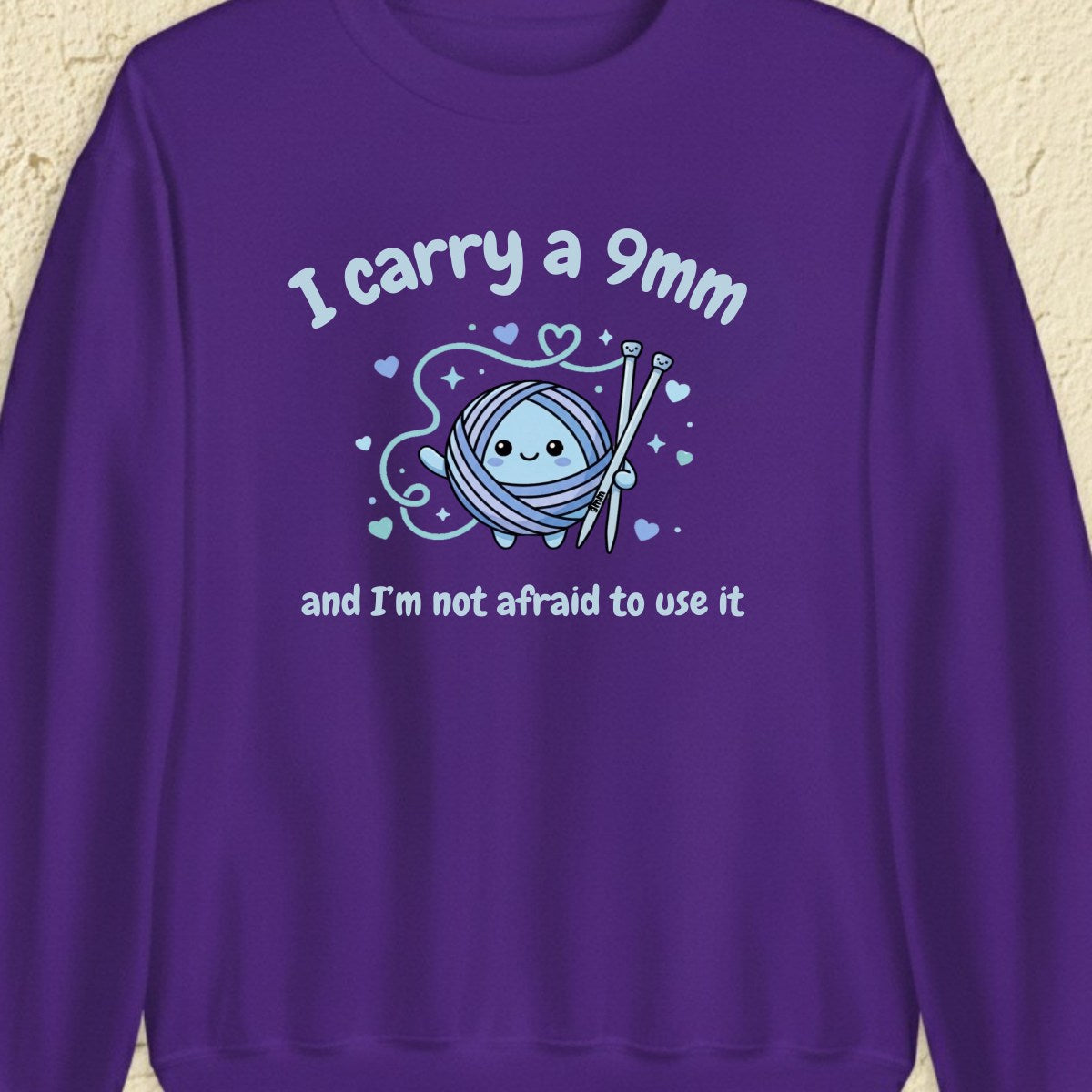 9mm Knitter Purple Sweatshirt.jpg