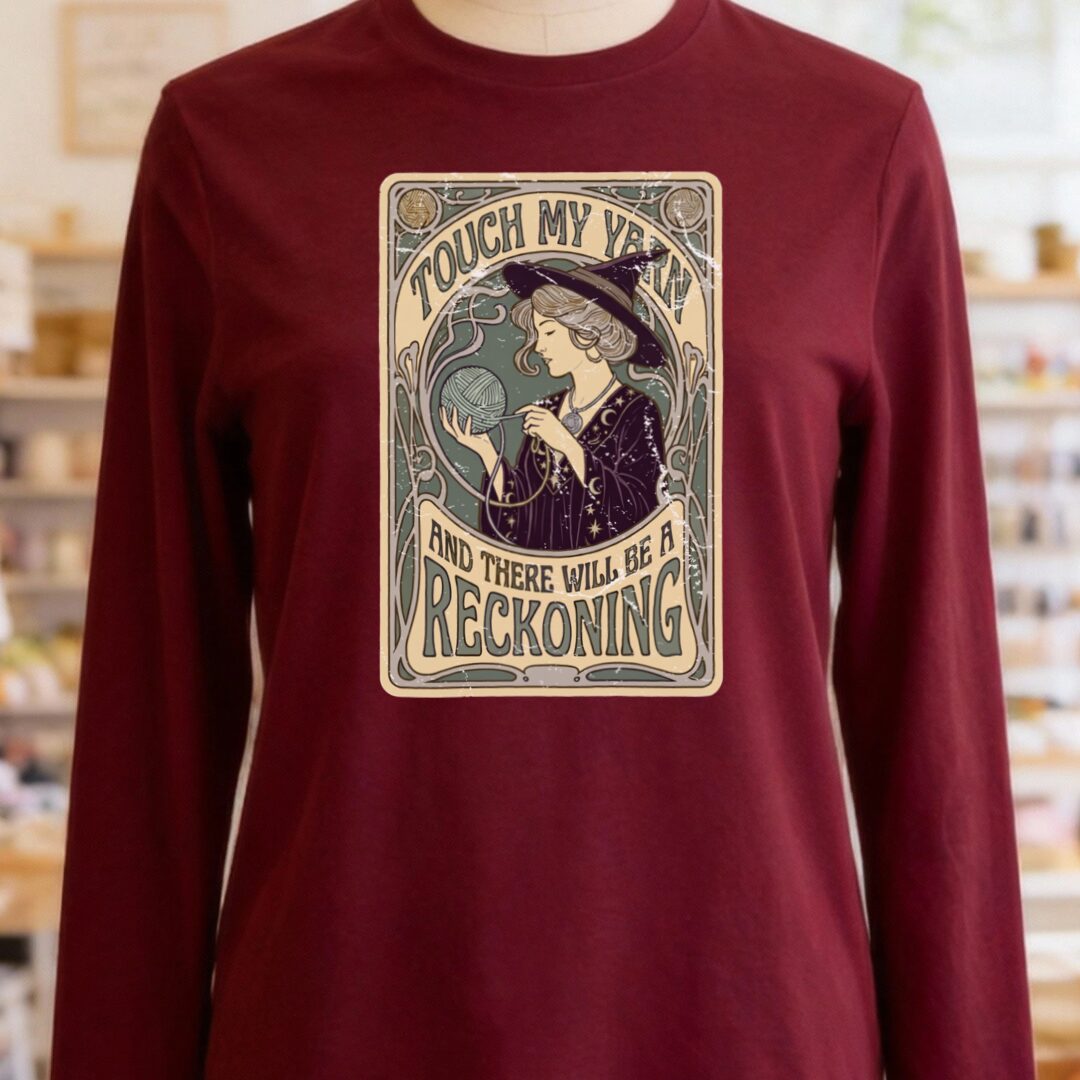 A Reckoning Long Sleeve Tee Maroon t-shirt