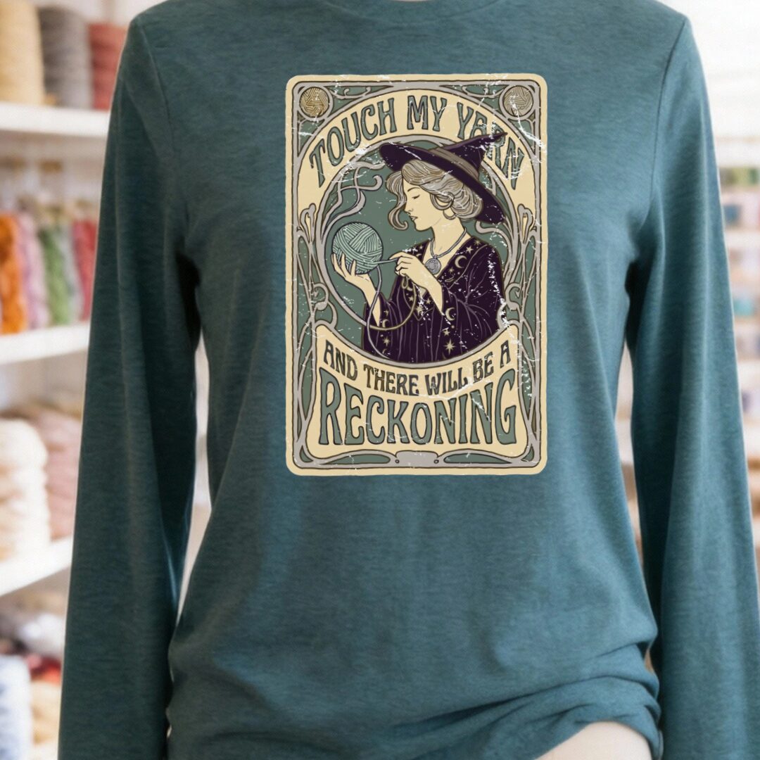 A Reckoning Long Sleeve Tee Teal Blue t-shirt
