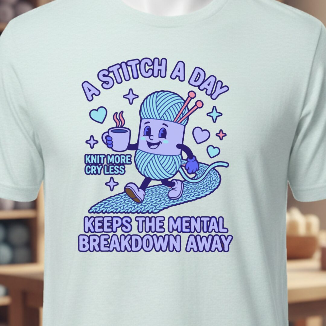 A Stitch A Day T-Shirt Ice Blue t-shirt