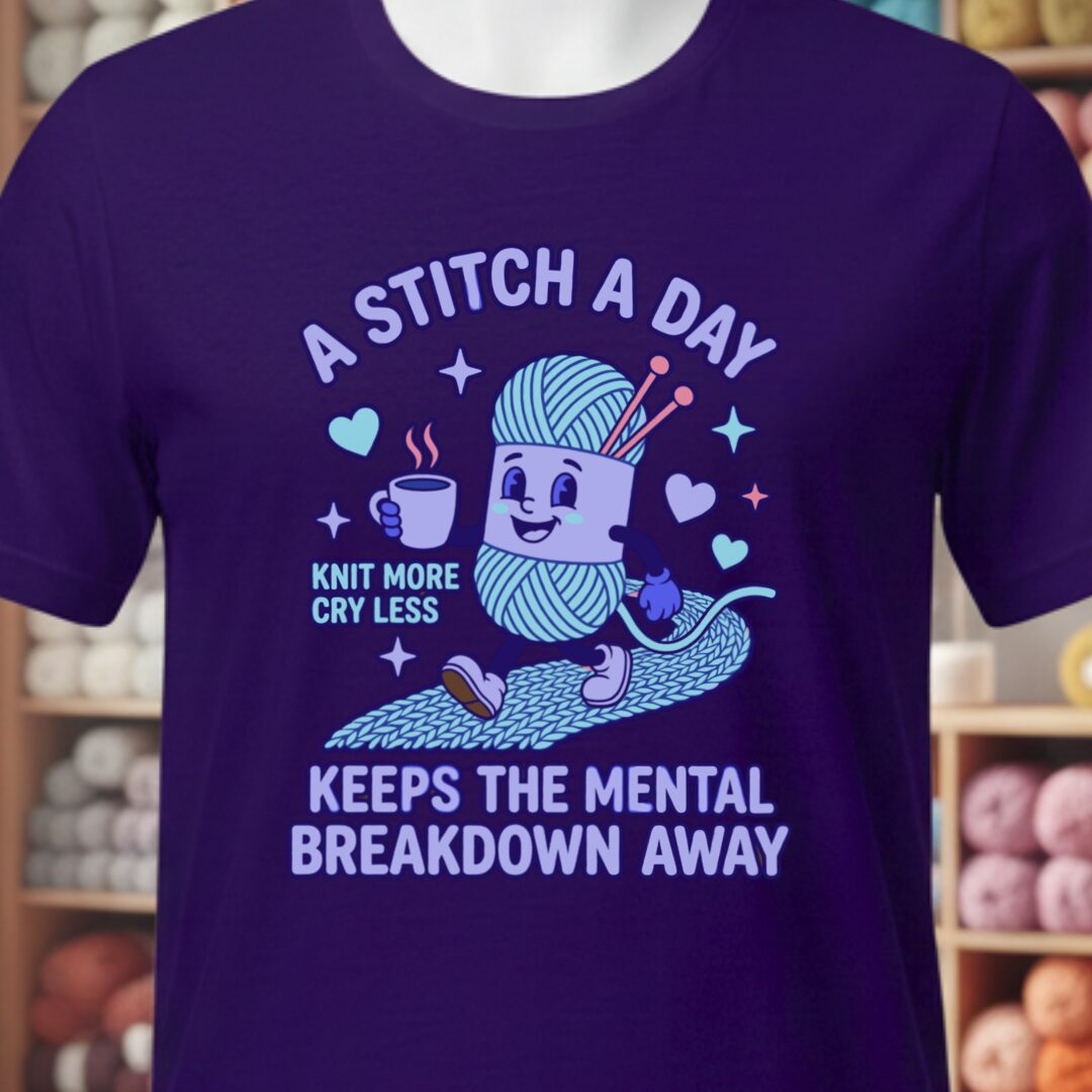 A Stitch A Day T-Shirt Purple t-shirt