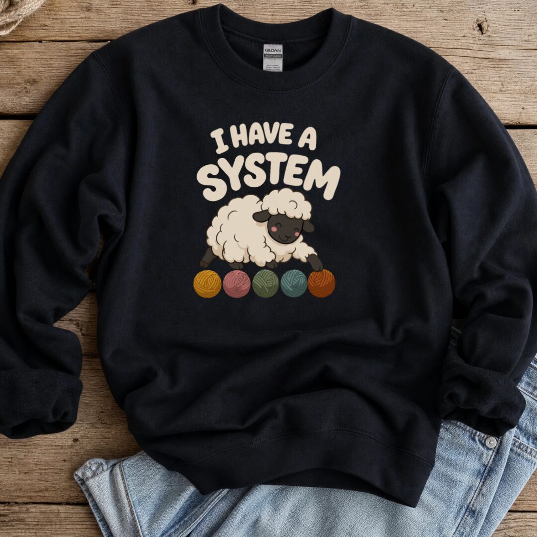 A System Sweatshirt Black t-shirt