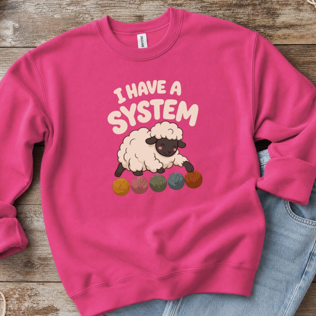 A System Sweatshirt Bright Pink t-shirt