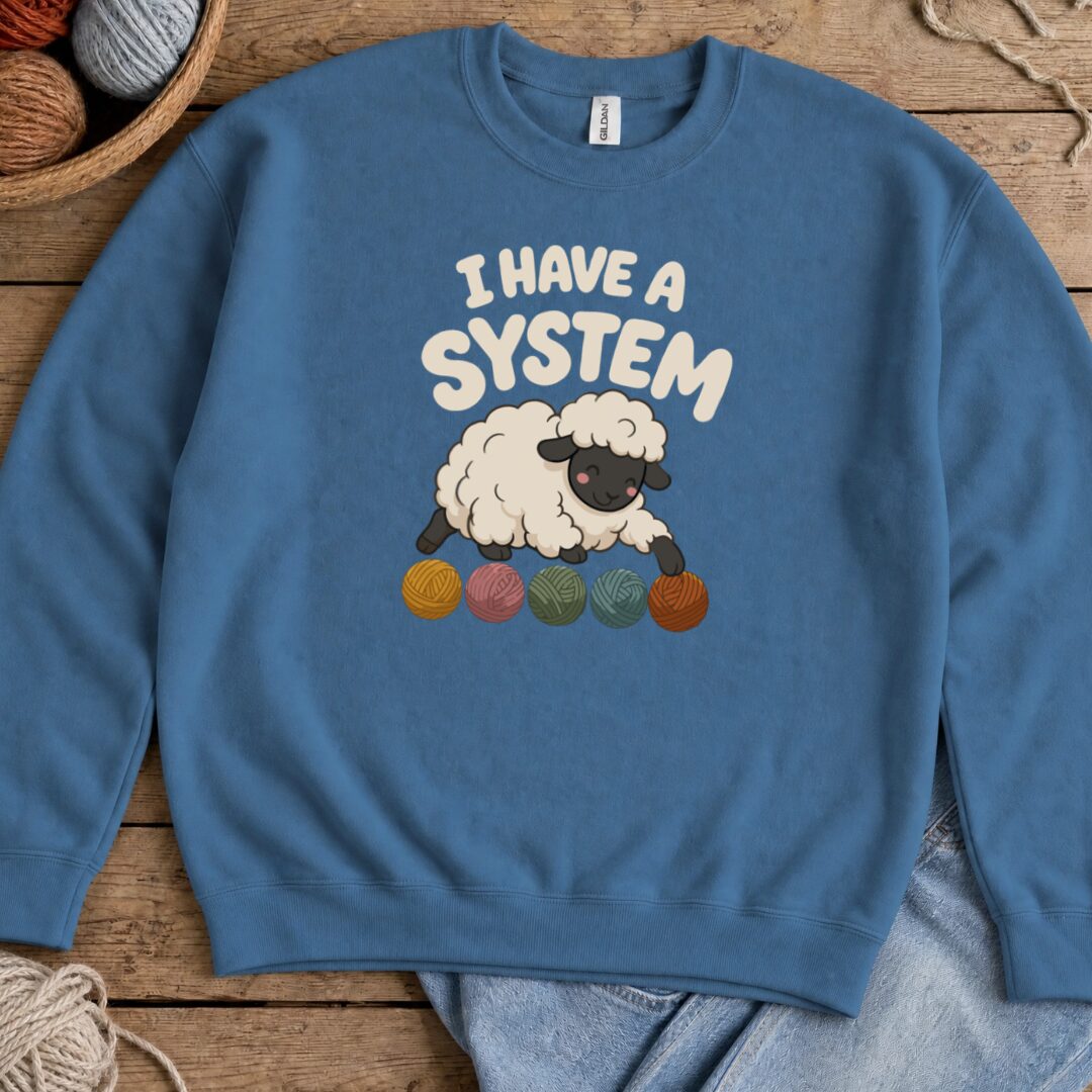 A System Sweatshirt Indigo Blue t-shirt