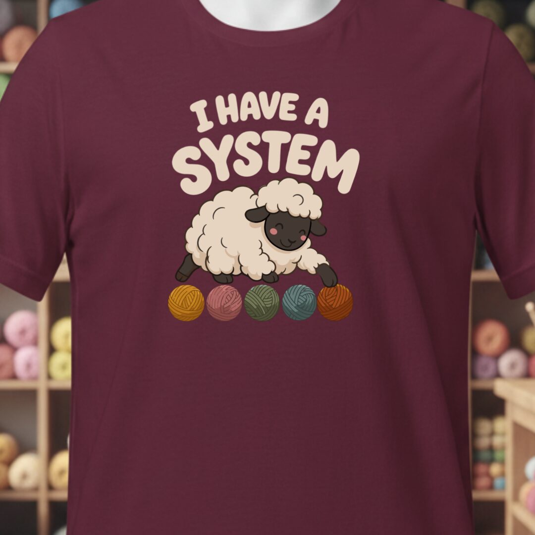 A System T-Shirt Maroon t-shirt