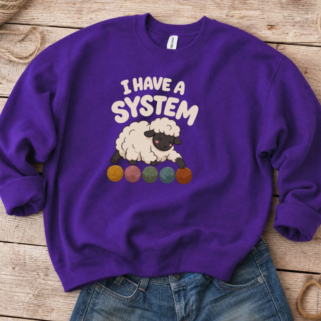 A System Sweatshirt Purple t-shirt