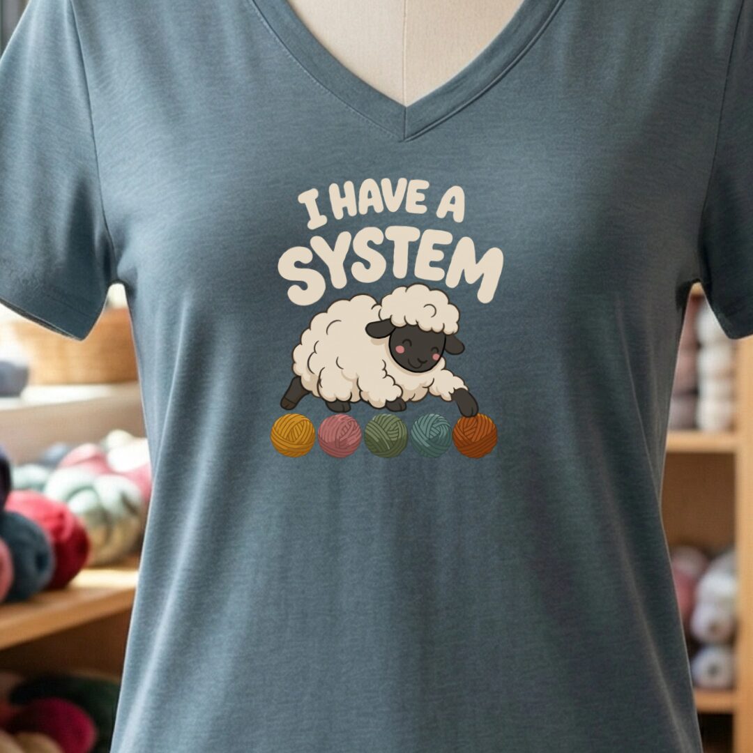 A System V-Neck T-Shirt Slate t-shirt