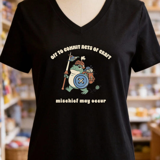 Acts Of Craft V-Neck T-Shirt Black t-shirt