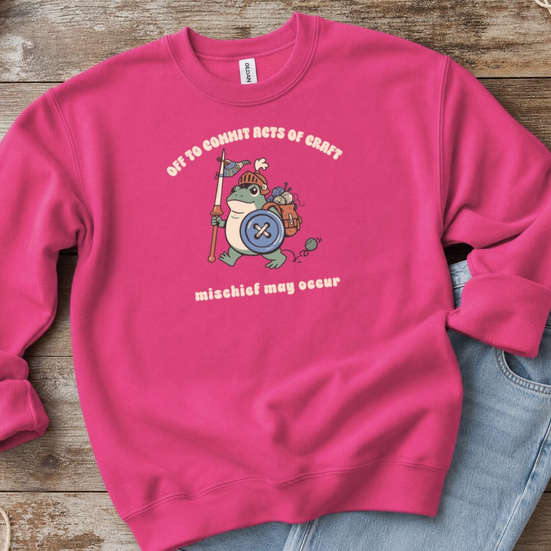Acts Of Craft Sweatshirt Bright Pink t-shirt