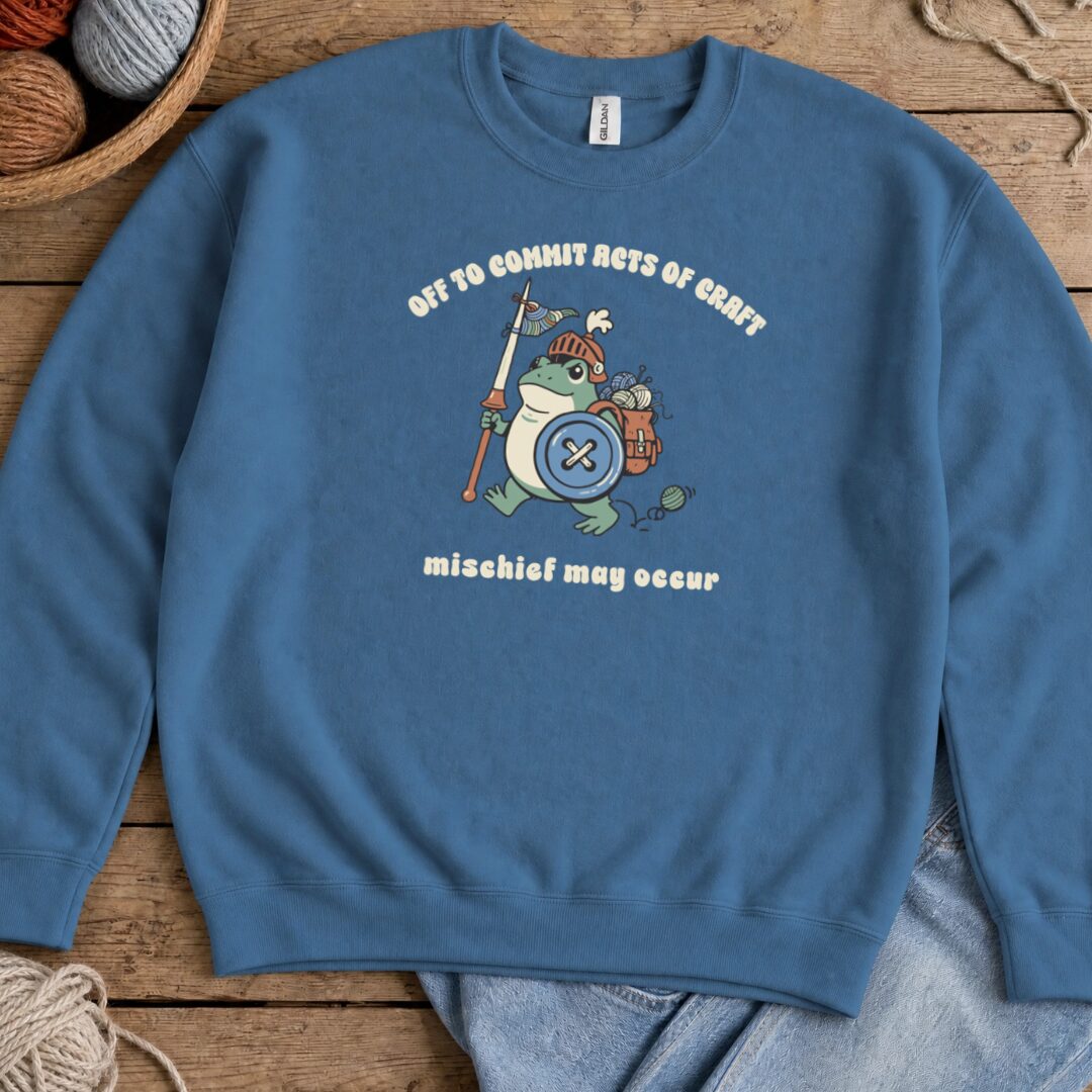 Acts Of Craft Sweatshirt Indigo Blue t-shirt
