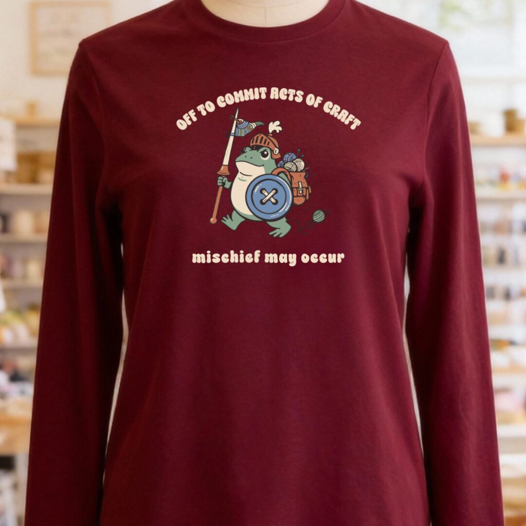 Acts Of Craft Long Sleeve Tee Maroon t-shirt