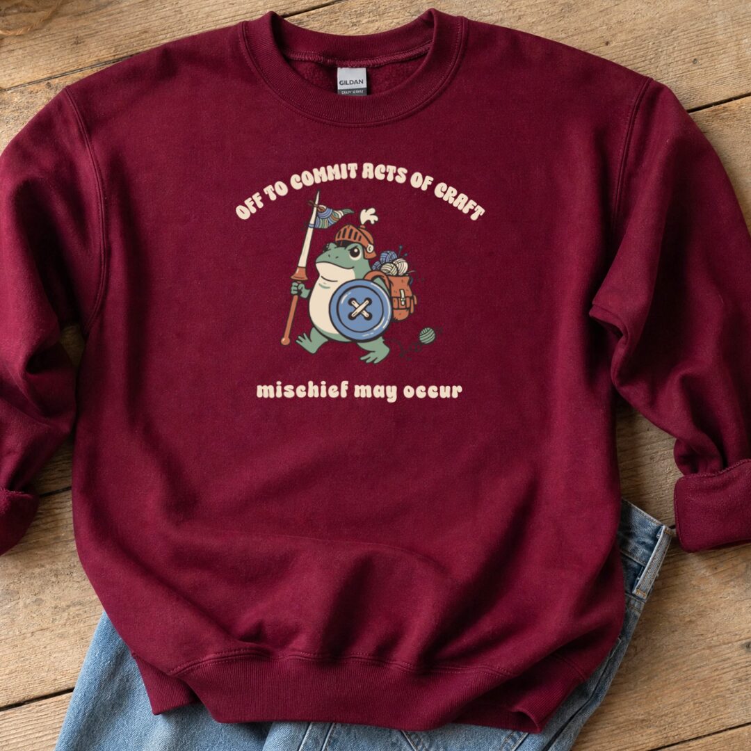 Acts Of Craft Sweatshirt Maroon t-shirt