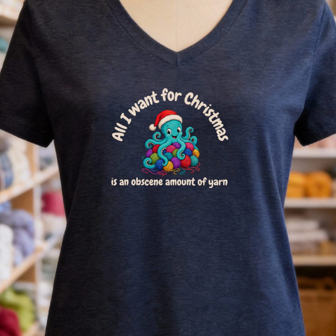All I Want V-Neck T-Shirt Navy t-shirt