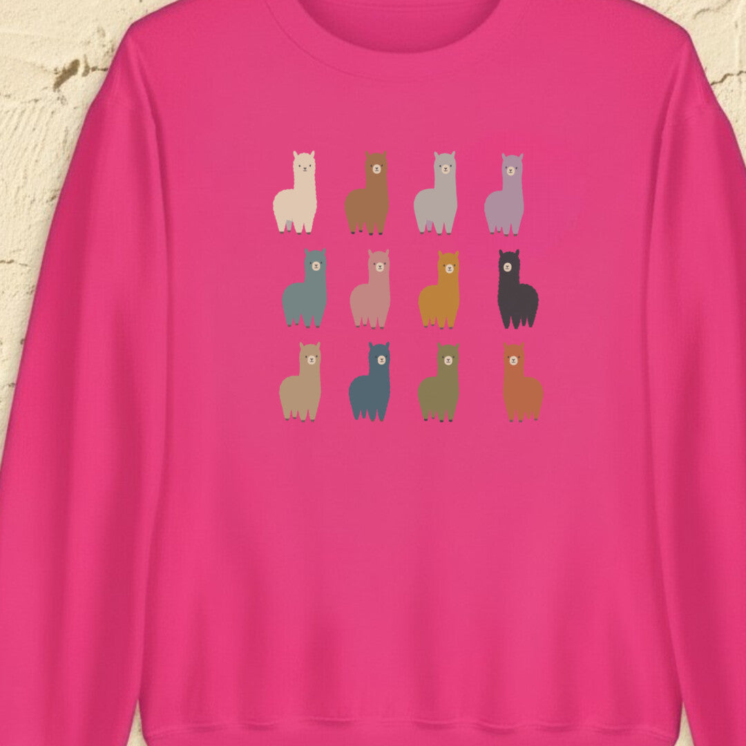 Alpacas Bright Pink Sweatshirt.jpg