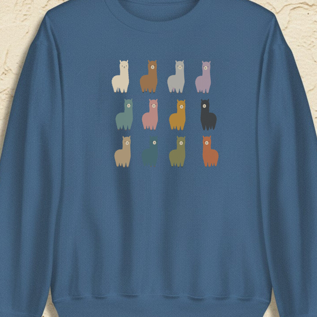 Alpacas Indigo Blue Sweatshirt.jpg